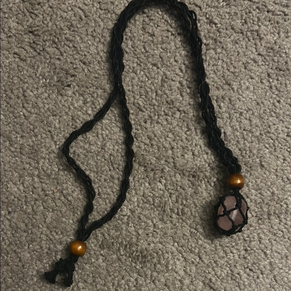 Handmade Rose Quartz Adjustable Necklace